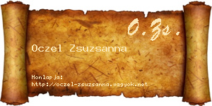 Oczel Zsuzsanna névjegykártya